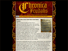 Tablet Screenshot of chronicafeudalis.com